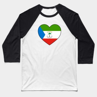 Heart - Equatorial Guinea _099 Baseball T-Shirt